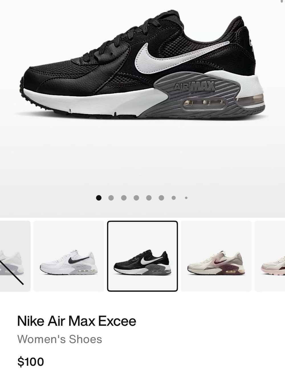 Nike Black and White Air Max Runner Sneakers